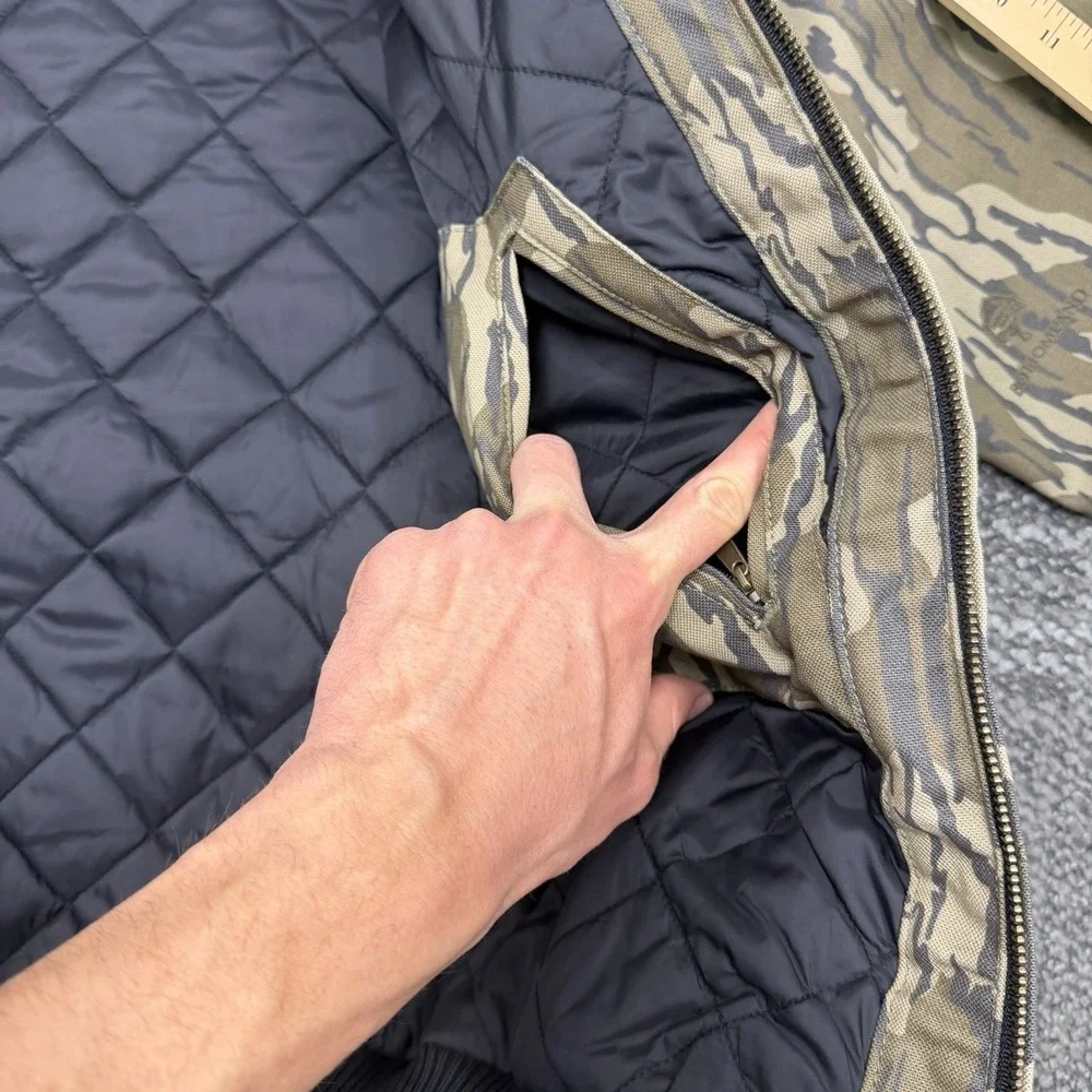 Carhartt Jacket Mens Small BottomLand Camo Rugged Flex‎ Duck Insulated Loose Fit